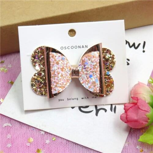 1 Piece Lovely Golden Flash Ties Bows Elastic Bands For Baby Girls Hairpin Creativity Clip Scrunchy Kids Hair Accessories 2021