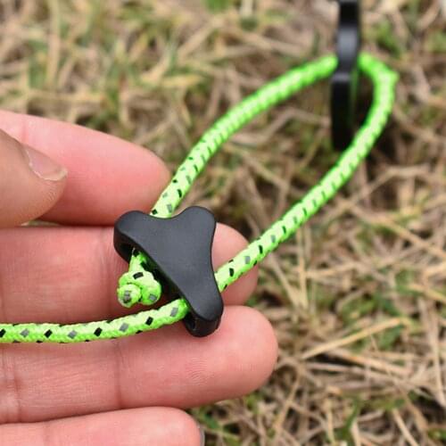 10/20pcs Outdoor Camping Tent Rope Fastener Adjuster Triangle Non-Slip Hiking Rope Buckles Stopper Tools