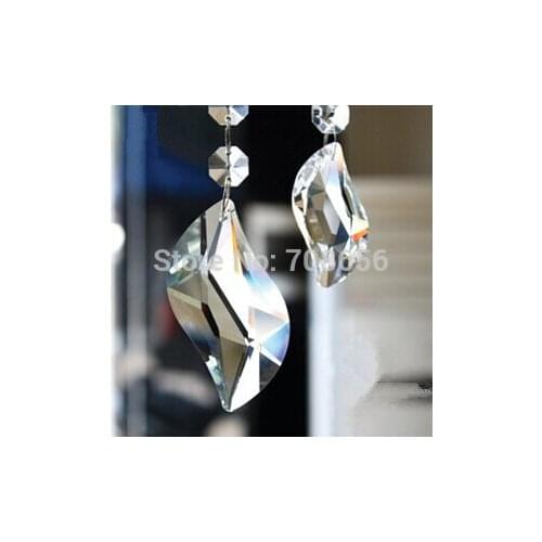 108pcs 63MM S-SHAPED CHANDELIER GLASS CRYSTALS LAMP PRISMS PARTS HANGING DROPS