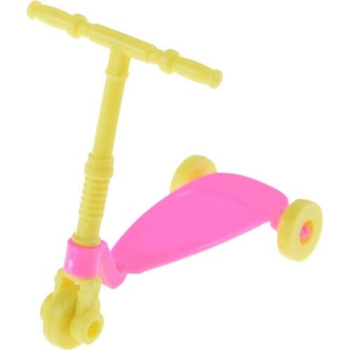 2pcs/lot Kids Scooter Mini Toy For Accessories Girls Birthday Gifts Doll Accessories Fits For 10cm Dolls Scooter Toy