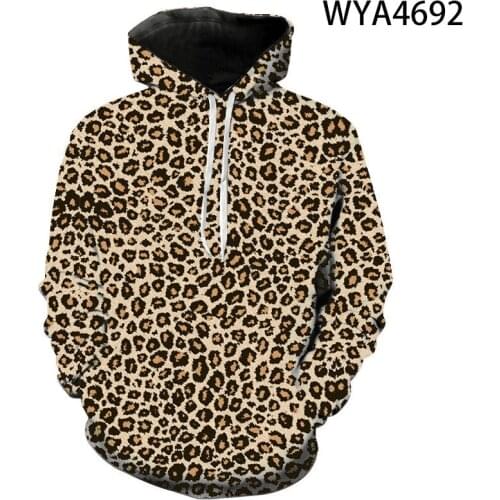 2020 New Leopard Print Hoodies Men Women Children Funny Animal Fur Sweatshirts 3D Printed Casual Boy Girl Kids Pullover Clothing