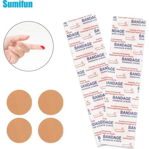 5Pcs First Aid Waterproof Wounds Adhesive Bandage Mini Round Healing Band Wound Sterile Hemostasis Stickers Wound Dressings