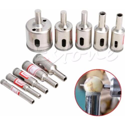 10 pcs Diamond tool drill bit hole saw set for glass ceramic marble 6mm-32mm