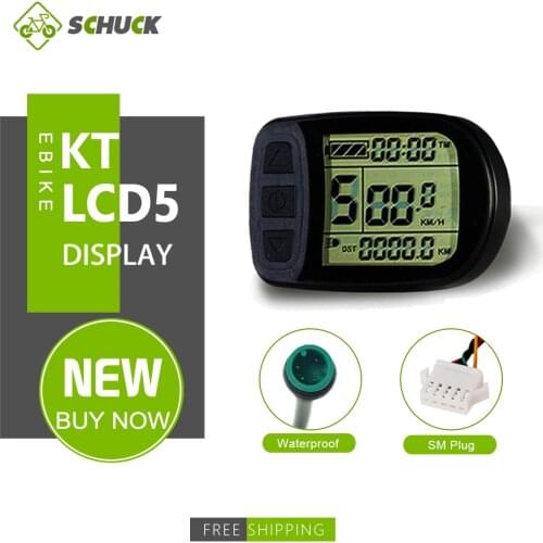 Ebike Display 24V 36V 48V KT LCD5 Display Electric Bike Kunteng KT Intelligent Control Panel Display for Electric Bicycle