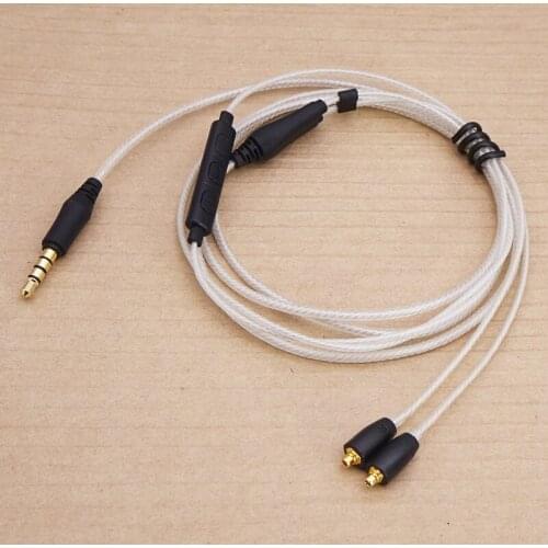 Diy earphone wire silver plated MMCX cable se535 ue900 1pcs