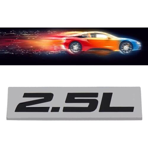 Chrome Black 2.5L 2.5 L Engine for Fender Trunk Lid Emblem Decal Badge Sticker