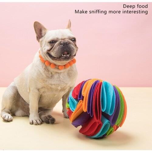 Snuffle Ball Dog Puzzle Toys Foldable Sniffe Ball Pet Dog Toy Training Games Nose Work Sniff Ball Pet Puzzle Toy Pet Training