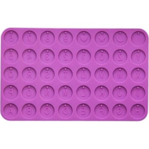 Initial Letter Number Round Discs Resin Mold Alphabet Bead Mold Jewelry Making AXYD
