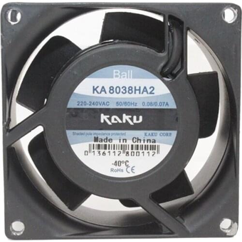 KA8038HA2 220V 0.07a / 0.06a ball bearing axial flow fan 6months Warranty