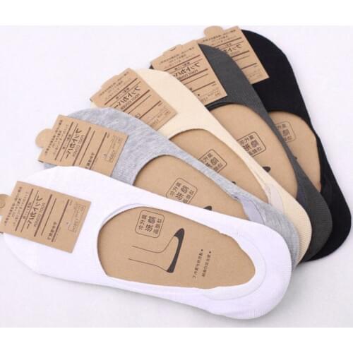Shallow mouth slip silicone invisible chausette summer thin socks Doug shoes mens deodorant low boat sox male socken calcetine