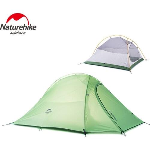 NatureHike NH15T002-T Could Up 2 Lightweight Double Layers Silicone Coating Camping Tent 2 Men Two Person 4 Seasons For Hiking
