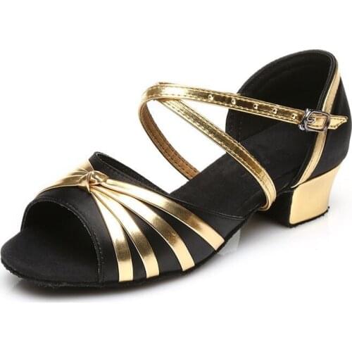 New Arrival Wholesale Square Heel Dance Shoes Women Low Heel Shoes 4 Colors Ballroom Tango Salsa Latin Dance Shoes