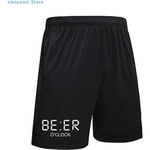 Beer shorts Clock Drink Creative Design Personality sportswear pants High Quality joggers shorts
