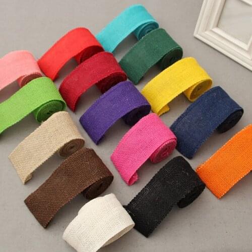 2 meter Soft Ribbon Solid Color DIY Wedding Christmas Party Decorations Material Gifts Polyester Wrap Rope Braided Twine Wide