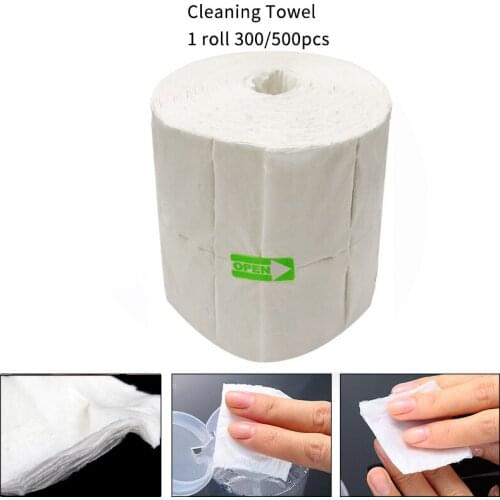 500Pcs Thicken White Nail Wipe Pad 12 floors Nail Polish Gel Remover Wipes Soft Nail Art Tips Manicure Clean Tool Wipe Pads