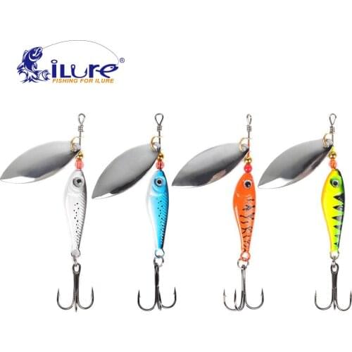 ILure 1Pcs Spinnerbait Fishing Lure Metal Spoon Jig Head Long Metal Lures 11g 15g 21g Crappie Jigs for Trout Bass Salmon Pesca