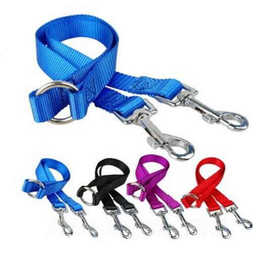 WALK 2 Two DOGS Leash Double Twin Lead Walking Leash Two Pets Cats Dual Couple Dog Leashes Nylon V Shape Leash for dog cat