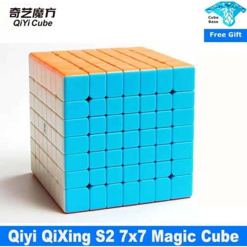 Qiyi QiXing S2 Magic Cube 7x7 Stickerless MoFangGe Speed cube 7x7x7 Competition Toys for Beginner Children cubo magico