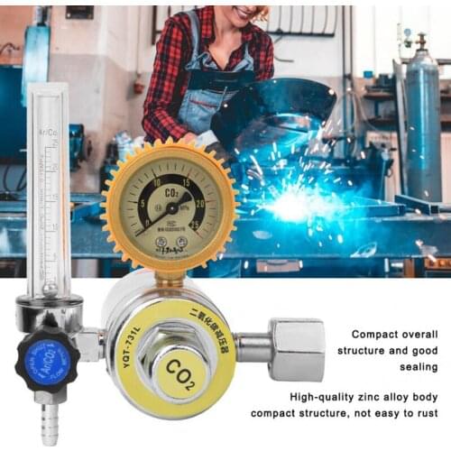 CO2 Reducing Valve Carbon Dioxide Pressure Reducer Female Thread G5/8Inch Air Pressure Regulator CO2 Regulator