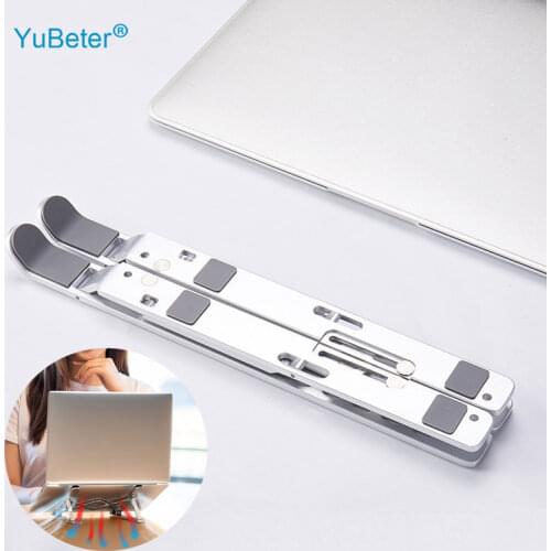 YuBeter Adjustable Laptop Stand Foldable Aluminium Alloy Notebook Holder PC Tablet Base Rack Cooling Bracket For MacBook Air Pro
