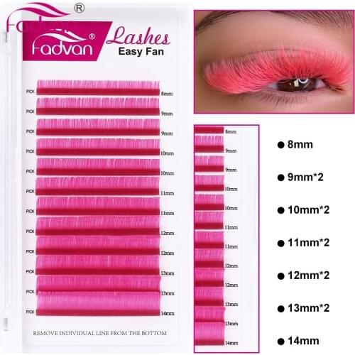 Pink Easy Fan Lashes Bloom Eyelash Extension Austomatic Flowering Fast Fan Self-Making Fans Volume Lashes soft makeup eyelash