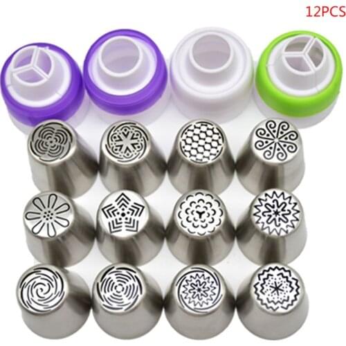 Russian Large Piping Tips Set Baking Supplies Tulip Flower Icing Nozzles Fondant Cakes Cupcakes Pastries Decorating Set