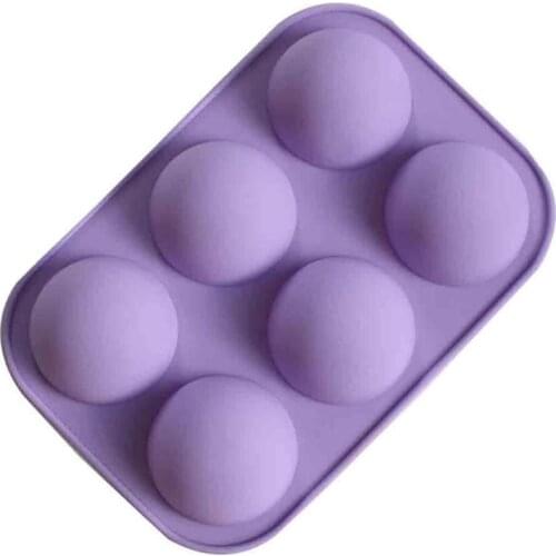 6 Holes 3D Silicone Baking Mold Half Ball Sphere Mold Chocolate Cupcake Cake Mold DIY Muffin Bakeware kitchen Tools
