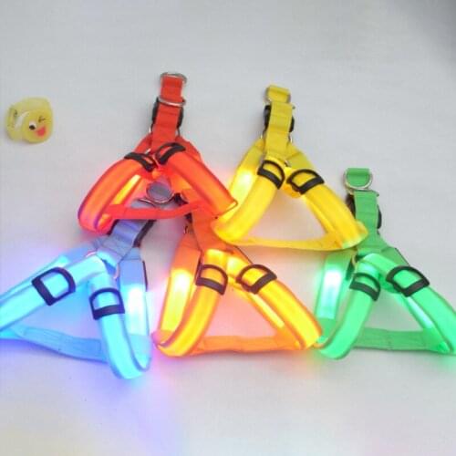 Dog Glow Collar Rechargeable LED Safe Collar Chest Strap Pet Supplies Dog Vest XR-Hot