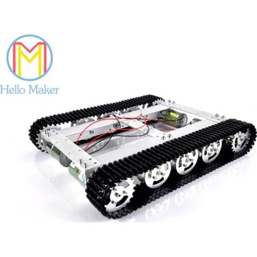T60 Aluminum Alloy Tank Car chassis,12V DC Motor, for experiment platform, tank DIY, smart car, robot competition