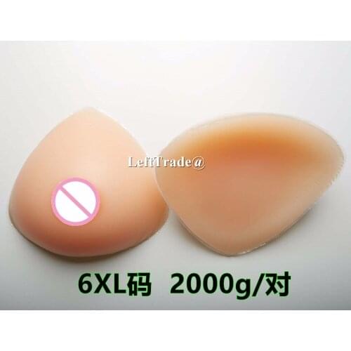 2000g Triangle Crossdress Silicone Breast forms Realistic Big Boobs Insert