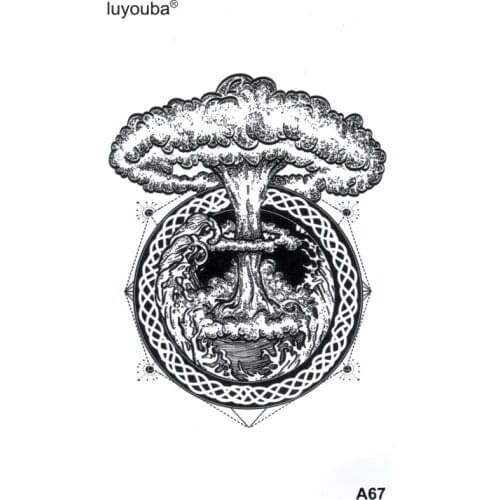 Planet World Tree Waterproof Temporary Tattoos Men Tatuagens Tatoo Temporary Stickers Body Sticker Feminino Fake Tattoo Sleeve