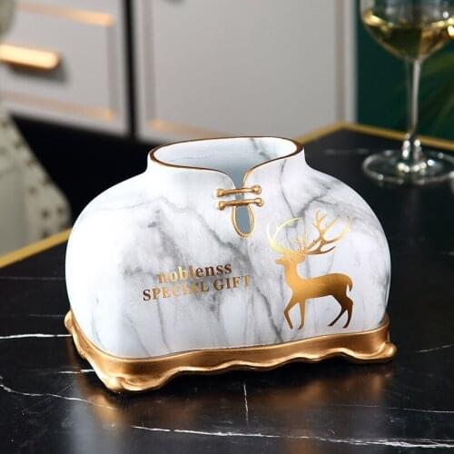 European style high-grade living room tea table drawer napkin creative luxury collar tissue box American light luxury decoration