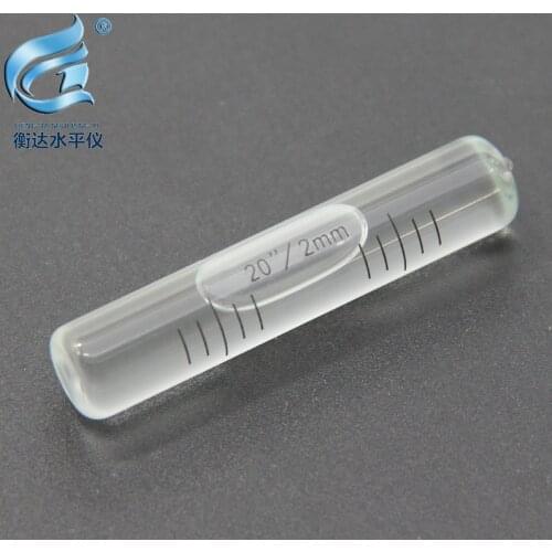 High-precision horizontal bubble 20"/2mm glass tube level bubble