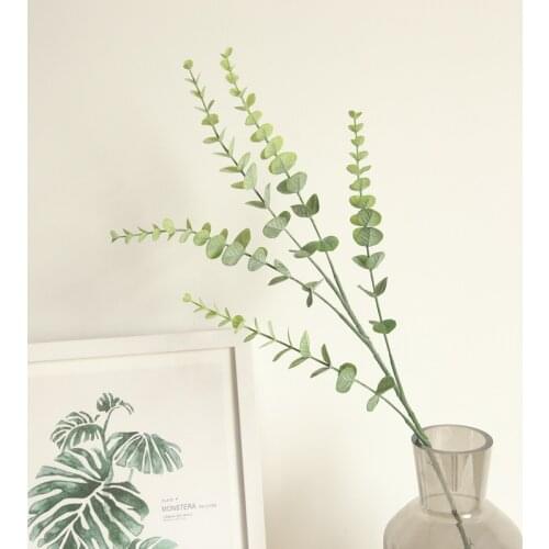Green Artificial Leaves Large Eucalyptus Leaf Plants Wall Material Decorative Fake Plants For Home Shop Garden Party Decor 79cm