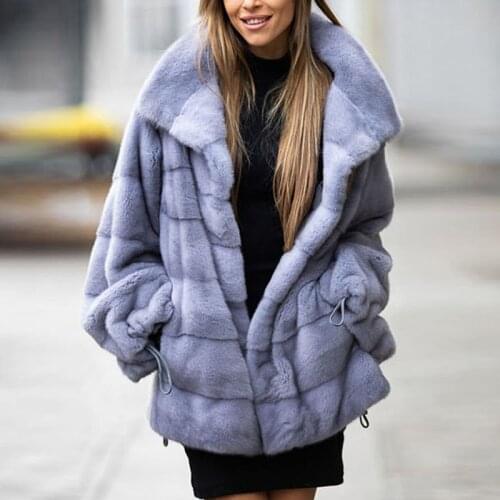 Fashion Real Mink Fur Coat Winter Woman Luxury Fur Overcoats 2021 New Natural Full Pelt Genuine Mink Fur Coats with Stand Collar