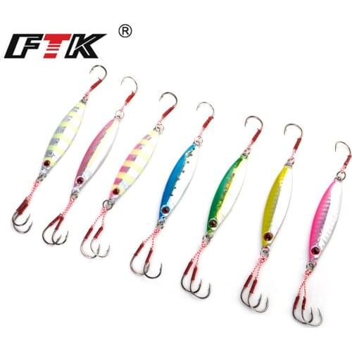 Hard Lure Double hook Lead Jig Slow Down Deep Sea Fishing Lure Jigging Hard Bait Metal Micro Lures Fishing Tackle Wobblers