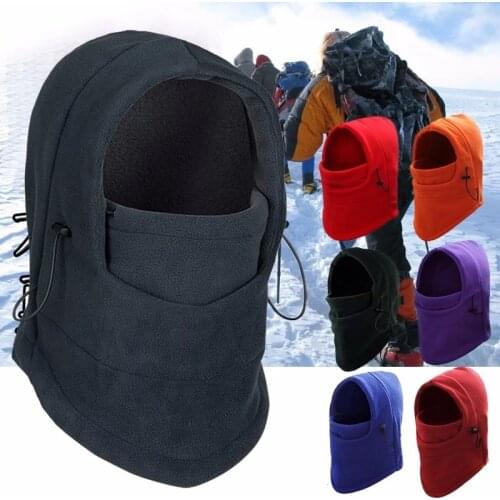 Winter Sports Cap Cycling Headwear Thermal Fleece Hats Scarf Warmer Men Women Windproof Running Skiing Bike Caps