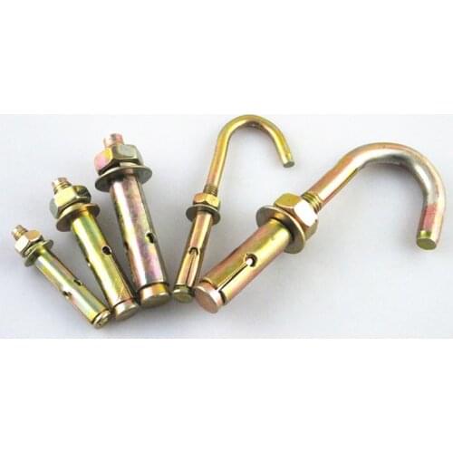 15pcs M6 M8 M10 Suspended Ceiling Wall Mount U-Shaped Hooks Chandelier Heavy Duty Multi-Function Lamp Hook Metal Base