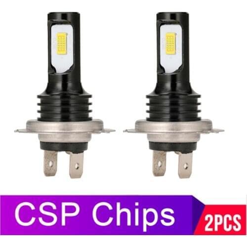 2pcs Led H8 H9 H11 H4 H7 9005 9006 HB4 Car CSP LED Fog Lights Car Headlight Bulbs DC12-24V 12000LM 6000K White Auto Fog Lamp