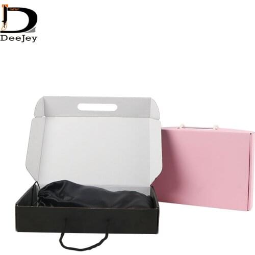 3 layer corrugated paper wig Box with logo 30x20x6cm carton Gift packing Unique Decorations 20pc lot