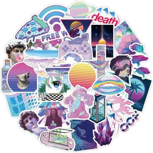 50pcs Cartoon Anime Stickers Laptop Waterproof Sticker Pack Skateboard Motorcycle Cool Refrigerator Graffiti Suitcase Stickers