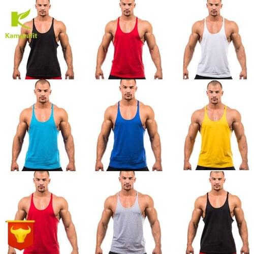 Basic body-building exercise vest cotton print vest for men fitness clothing
