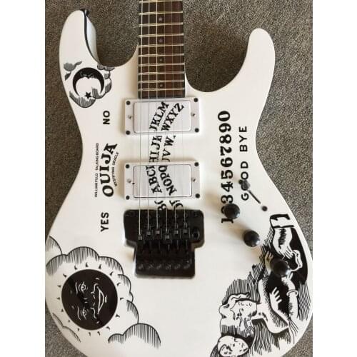 Free delivery / white high quality black accessories double shake vibrato st Guitar / China Electric Guitar