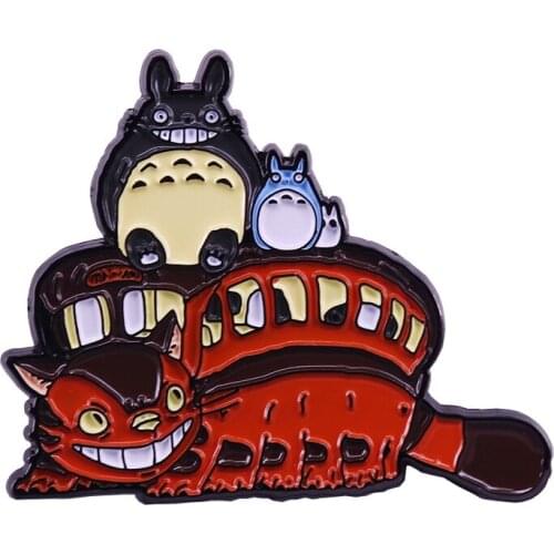 Catbus Totoro Friends pin seem to come a large size show