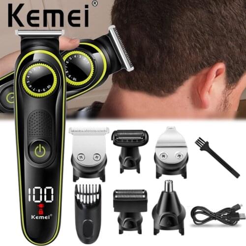 Electric hair clipper multifunctional trimmer for men electric shaver for mens razor Nose trimmer Kemei Hair cutting machine