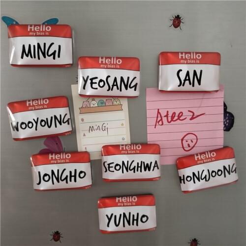1 Kpop ATEEZ TREASURE EPILOGUE: Action To Answer Album The Same Refrigerator Name Stickers Magnetic Peripheral Accessories