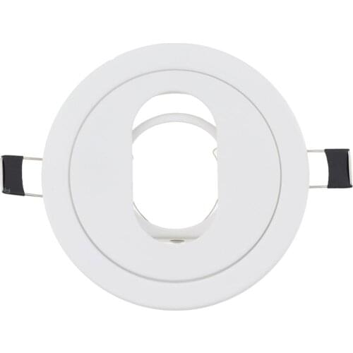 Hot Sale White Round Recessed Spotlight Mounting Frame MR16 GU10 Socket Adjustable Ceiling Fitting Hole Lamp Lighting Fixtures