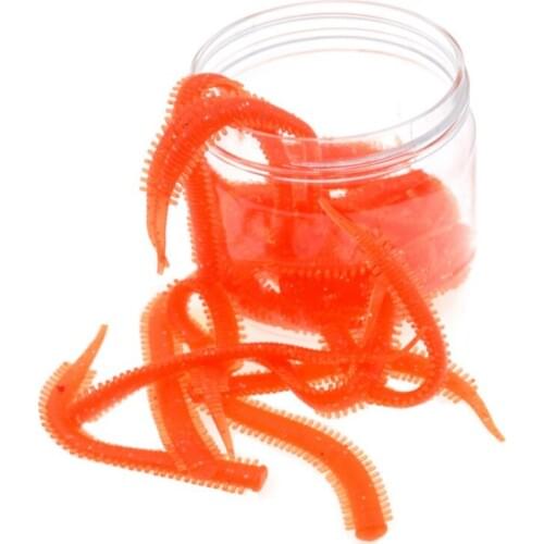 30pcs Boxed 8cm 0.75g Silkworm Lures Artificial Fishing Soft Worm Baits Lifelike Fishy Smell Earthworms Soft Lures z