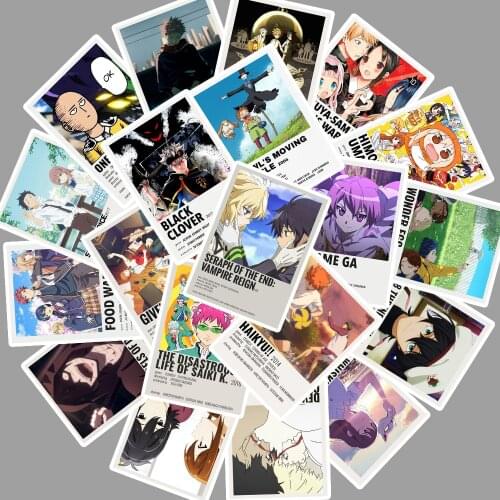 25pc Anime Collection Jujutsu Kaisen/The Promised Neverland/Haikyuu!! Stickers For Car Laptop PVC Bicycle waterproof Decals