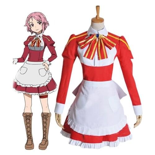 Sword Art Online Lisbeth Maid Dress Cosplay Costume Tailor Made